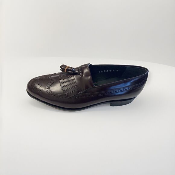 ET Wright Mens Leather Wing Tip Brogue Kiltie Tassel Loafers Burgundy US 9 D NIB main image 13